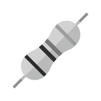 Resistor I Flat Greyscale Icon vector