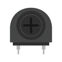 Operational Amplifier Flat Greyscale Icon vector