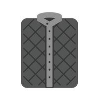 Check Shirt Flat Greyscale Icon vector