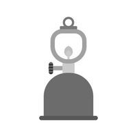 Gas Lamp Flat Greyscale Icon vector