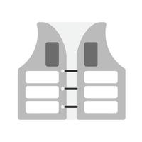 Life Vest Flat Greyscale Icon vector