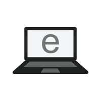 Internet Flat Greyscale Icon vector