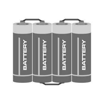 Four Cells Joined Flat Greyscale Icon vector