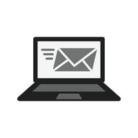 Emails Flat Greyscale Icon vector