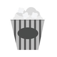 Pop Corn Flat Greyscale Icon vector