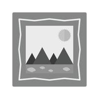 Frame II Flat Greyscale Icon vector