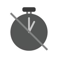 Timer Off Flat Greyscale Icon vector