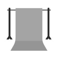 Back Stand Flat Greyscale Icon vector