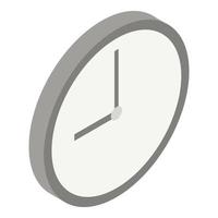 icono de reloj de pared de la habitación, estilo isométrico vector