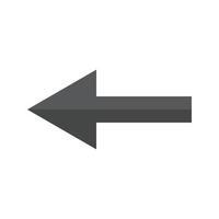 Left Arrow Flat Greyscale Icon vector