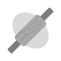 Rolling Dough Flat Greyscale Icon vector