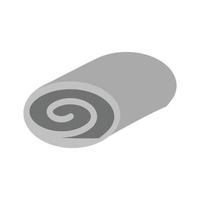 Swiss Roll Flat Greyscale Icon vector