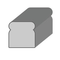 Bread Flat Greyscale Icon vector