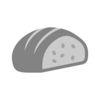 Sliced loaf of Bread Flat Greyscale Icon vector