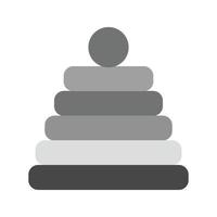 Stack Toy Flat Greyscale Icon vector