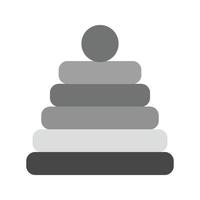 Stack Toy Flat Greyscale Icon vector