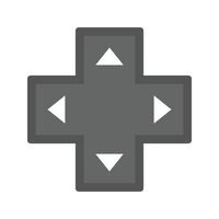 Icono de teclas de dirección plana en escala de grises vector
