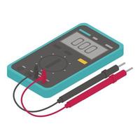 Multimeter device icon, isometric style vector