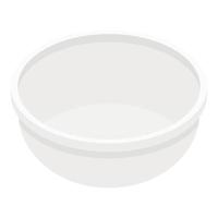 Round lunchbox icon, isometric style vector