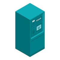 icono de dispositivo atm, estilo isométrico vector