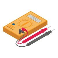 Voltage tester icon, isometric style vector