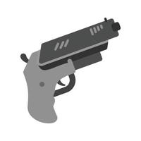 Pistol Flat Greyscale Icon vector