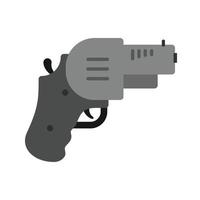 Revolver Flat Greyscale Icon vector