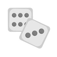 Dice I Flat Greyscale Icon vector