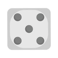 Dice II Flat Greyscale Icon vector