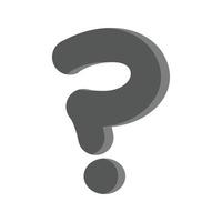 Question Mark Flat Greyscale Icon vector