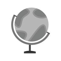 Globe I Flat Greyscale Icon vector