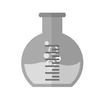 Round Bottom Flask Flat Greyscale Icon vector