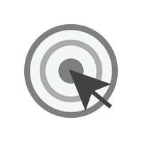 Mouse Click Flat Greyscale Icon vector