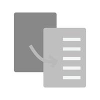 Duplicate Content Flat Greyscale Icon vector