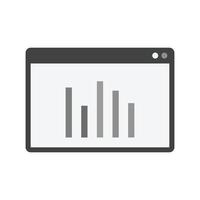 Statistics Flat Greyscale Icon vector