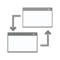 Pingback Flat Greyscale Icon vector