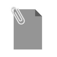 Attach Document Flat Greyscale Icon vector