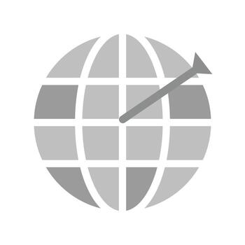 GEO Targeting Flat Greyscale Icon vector