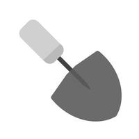 Trowel Flat Greyscale Icon vector