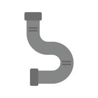 Pipe Flat Greyscale Icon vector