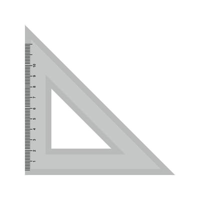 Measurement Ruler Flat Greyscale Icon