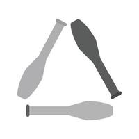 Sticks Flat Greyscale Icon vector