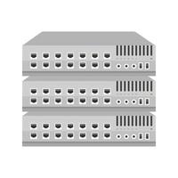 Network Switch Flat Greyscale Icon vector