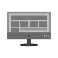 Layout Display Flat Greyscale Icon vector