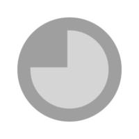 Pie Chart I Flat Greyscale Icon vector