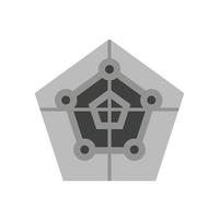 Radar Chart Flat Greyscale Icon vector