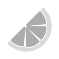 Sliced orange Flat Greyscale Icon vector