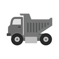 Tipper Flat Greyscale Icon vector