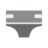 Diaper II Flat Greyscale Icon vector