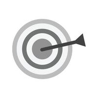 Dartboard Flat Greyscale Icon vector
